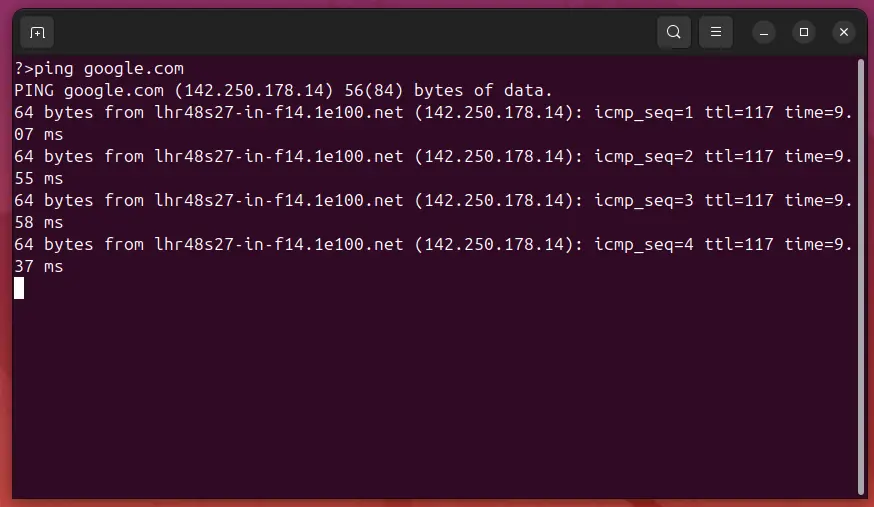 ping - linux command line application ping example image